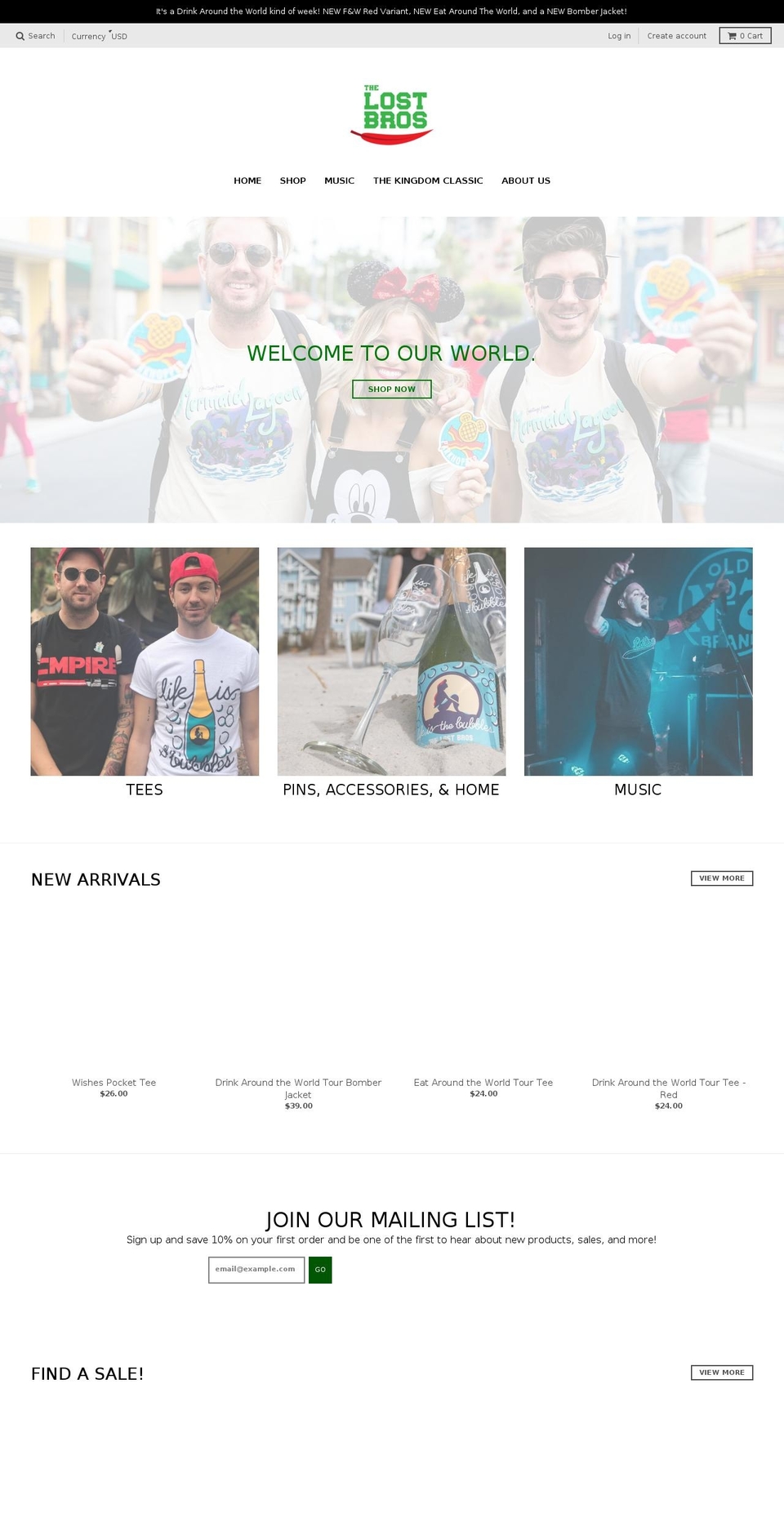 lostbrostradingco.com shopify website screenshot