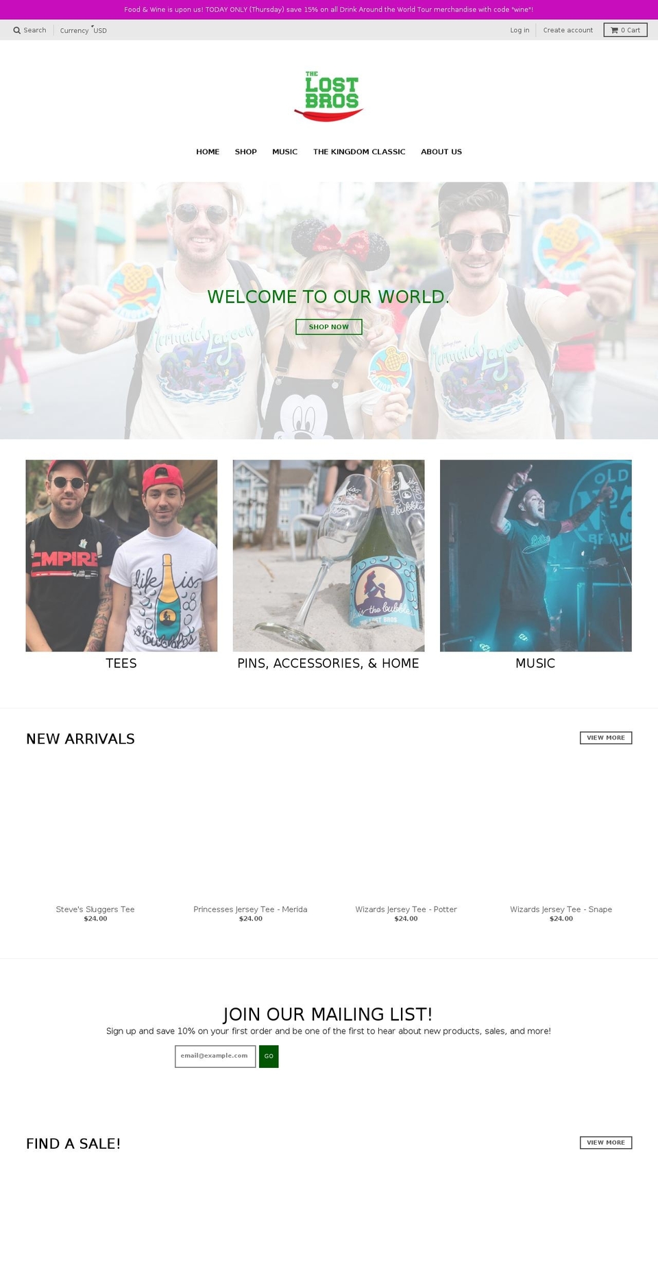 lostbrostradingcompany.com — Shopify storefront screenshot