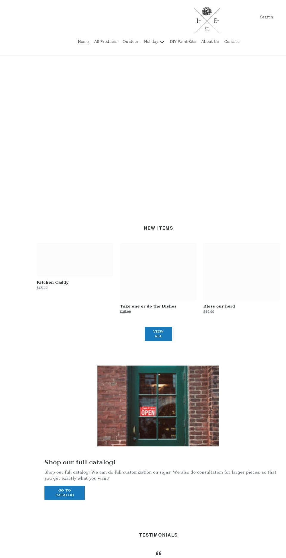 lostelmconcepts.com shopify website screenshot