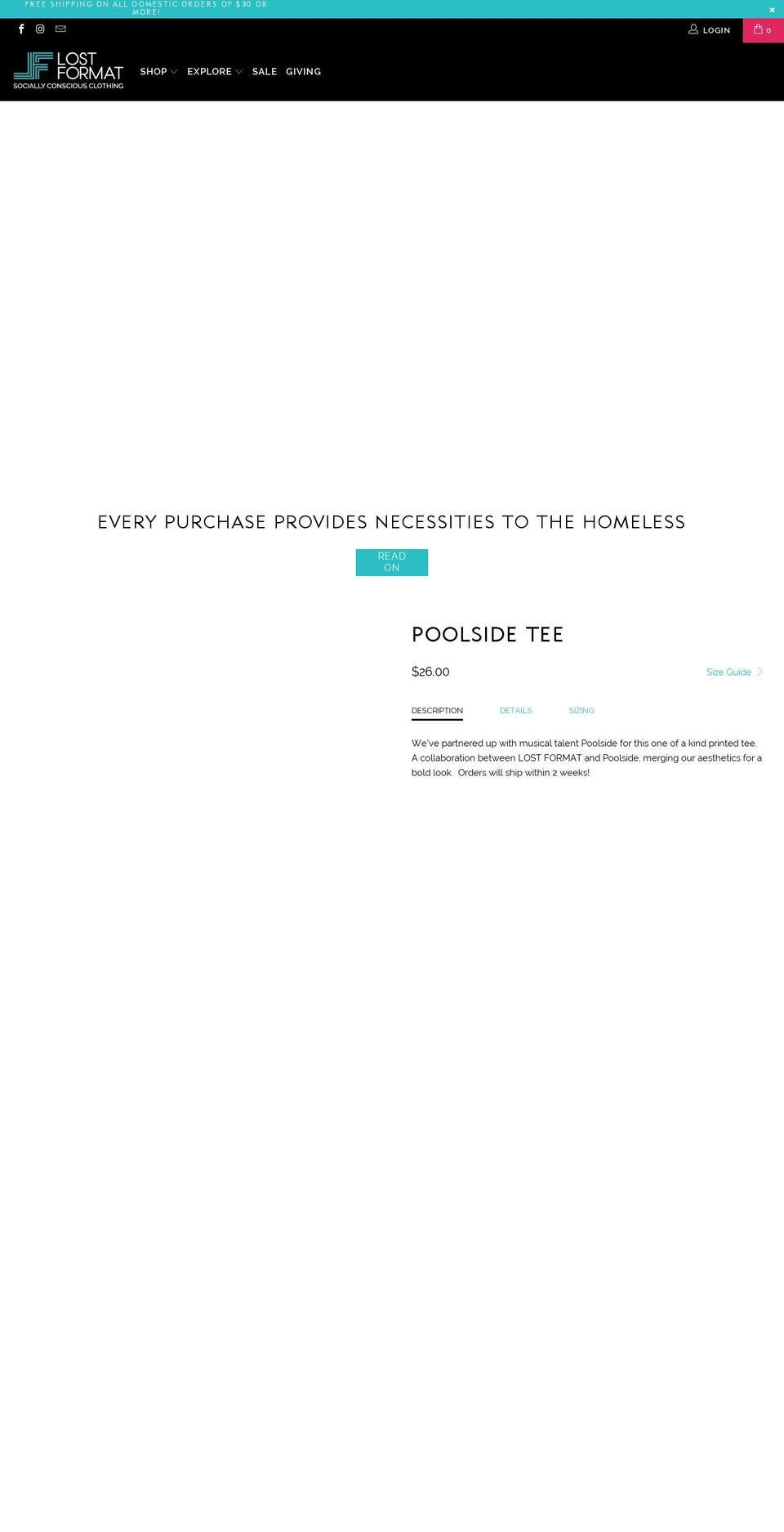 lostformat.com — Shopify storefront screenshot