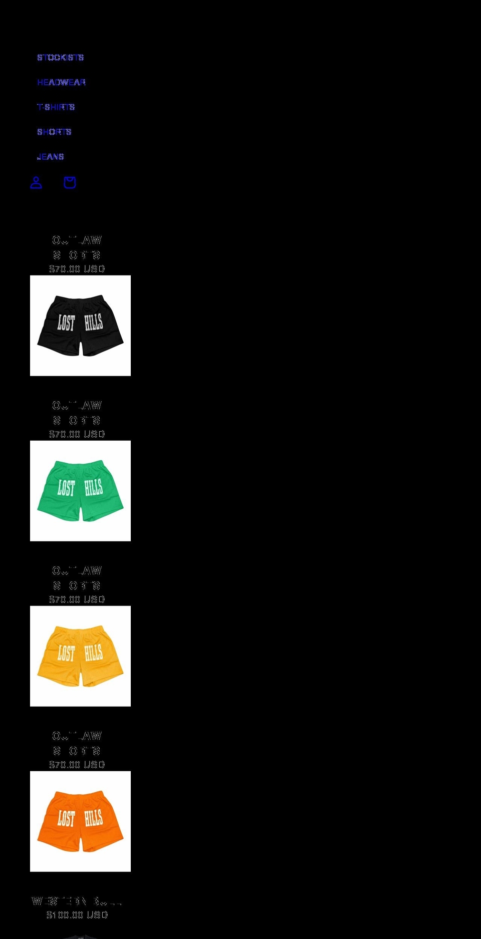 losthills.com shopify website screenshot