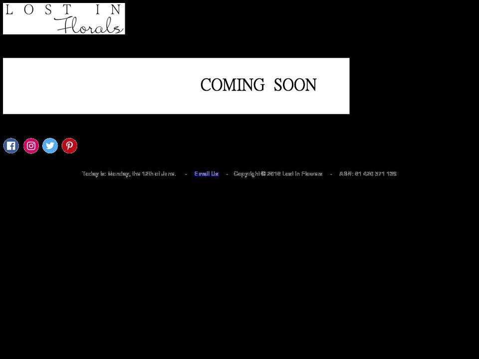 lostinflorals.com.au shopify website screenshot