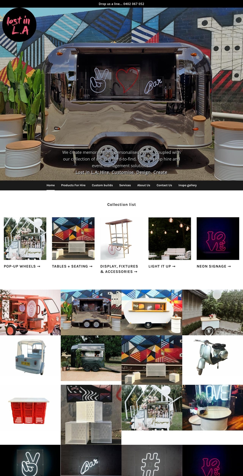 lostinla.com.au shopify website screenshot