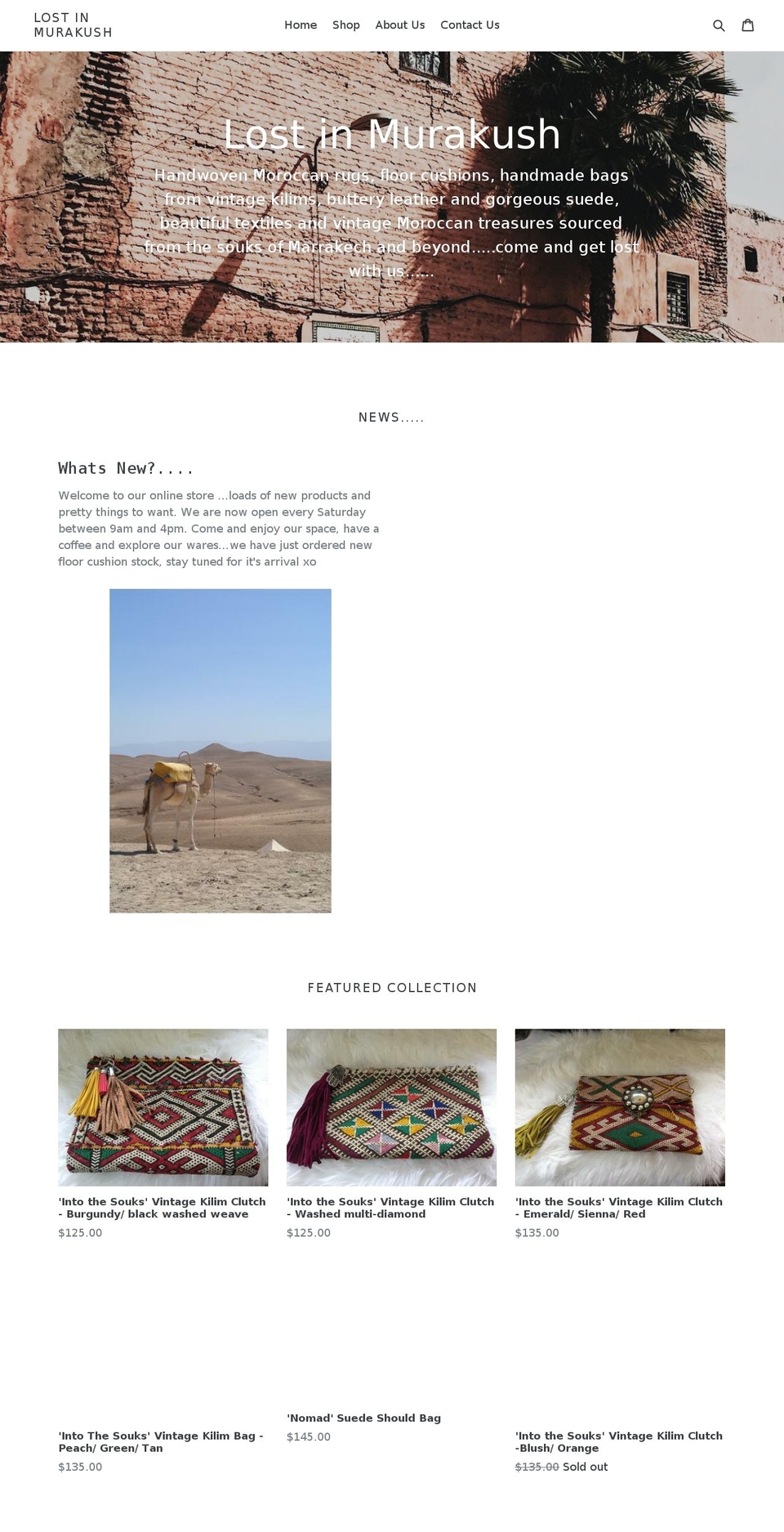 lostinmurakush.com — Shopify storefront screenshot