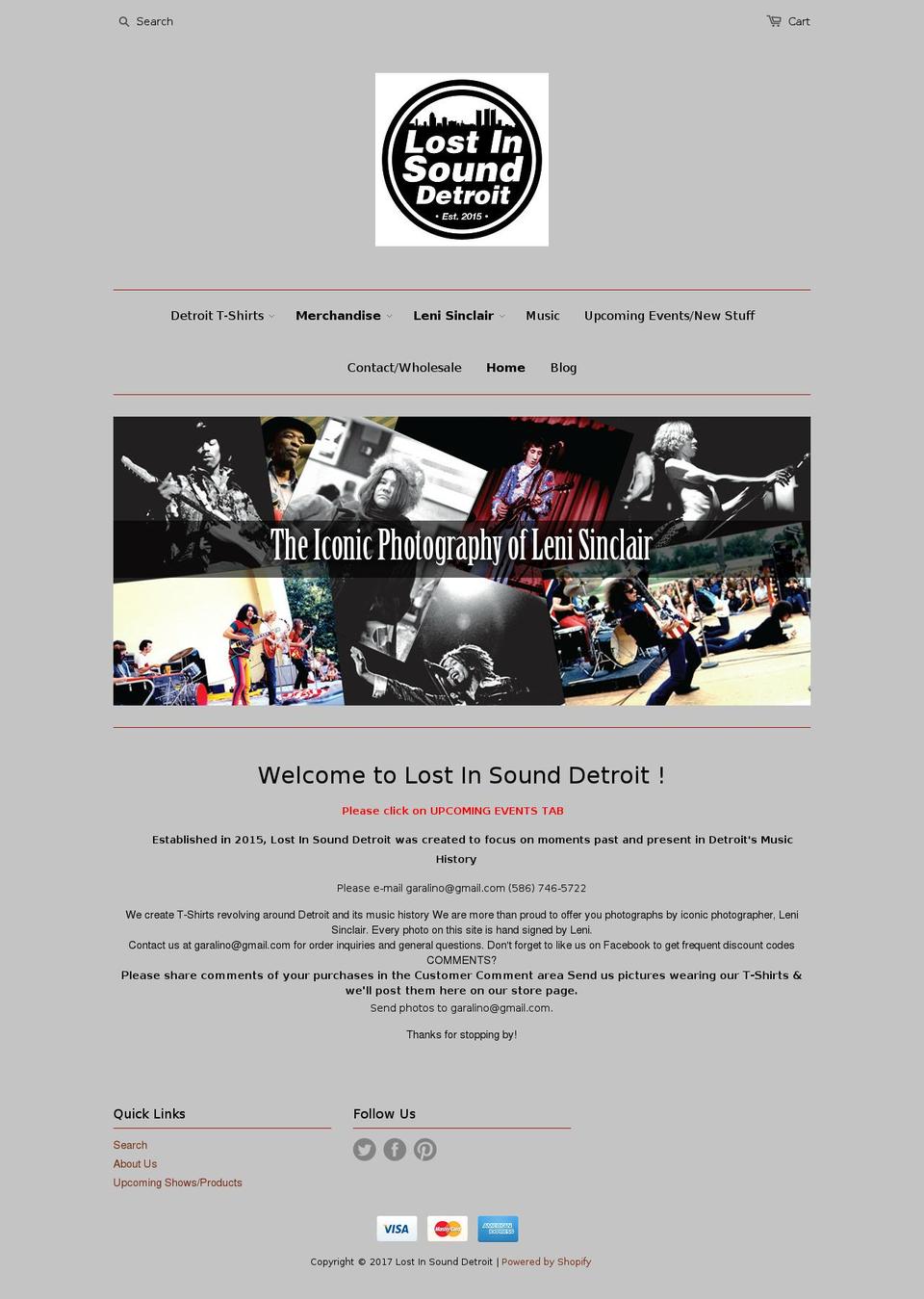 Ride Shopify theme site example lostinsounddetroit.com