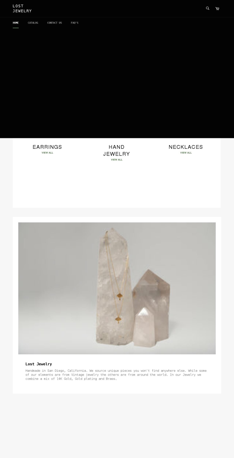 lostjewelrysandiego.com shopify website screenshot