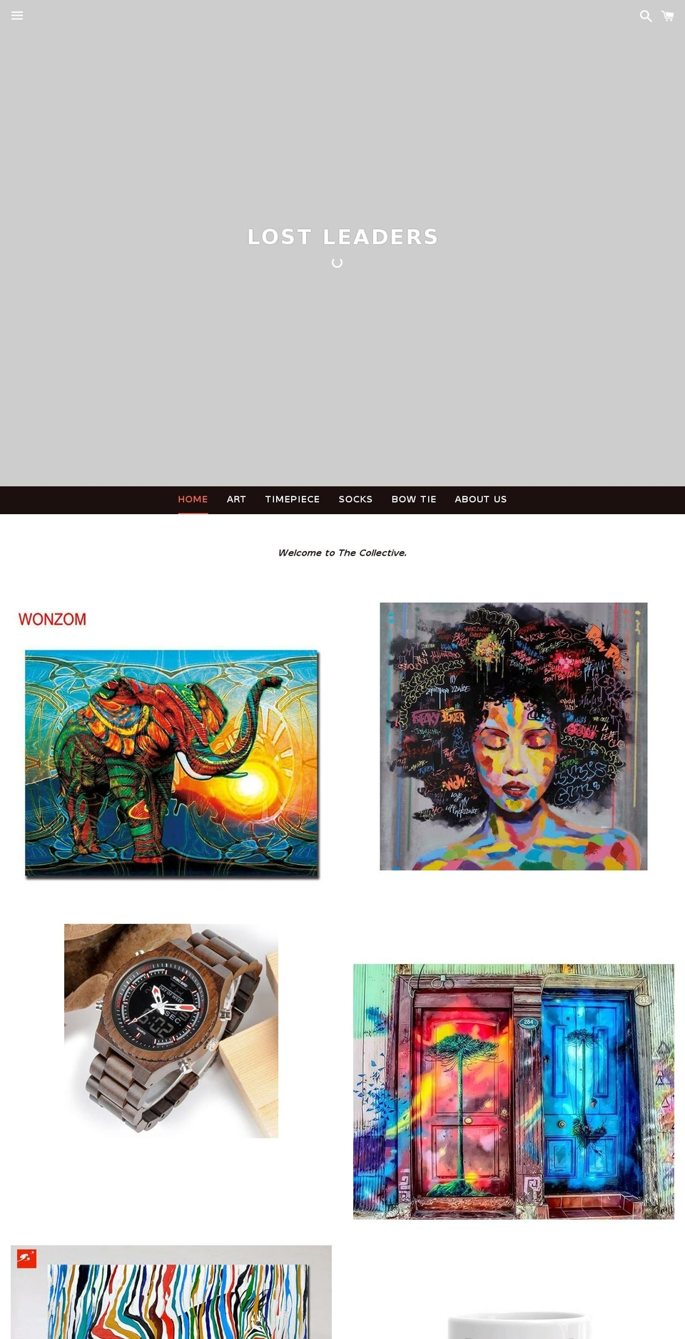 lostleaderscollective.com shopify website screenshot