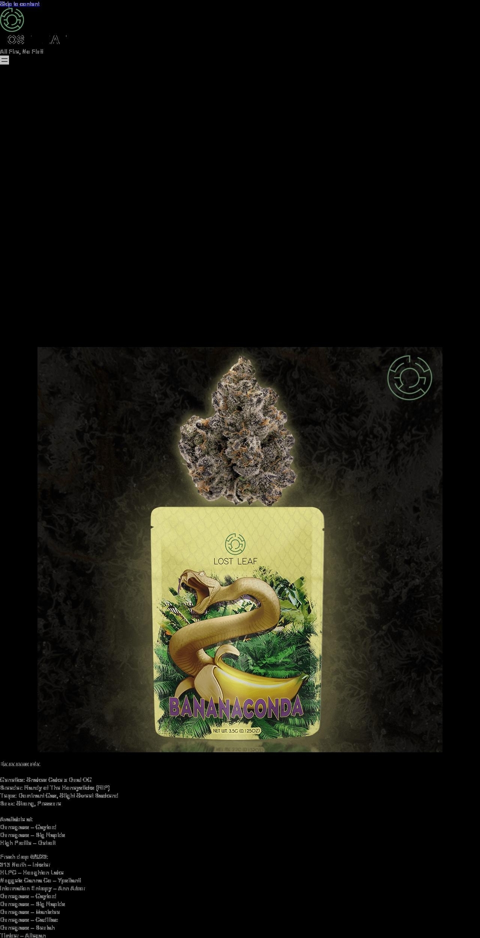 lostleafmi.com shopify website screenshot