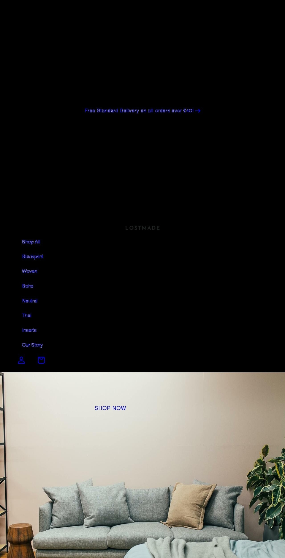 lostmade.com shopify website screenshot