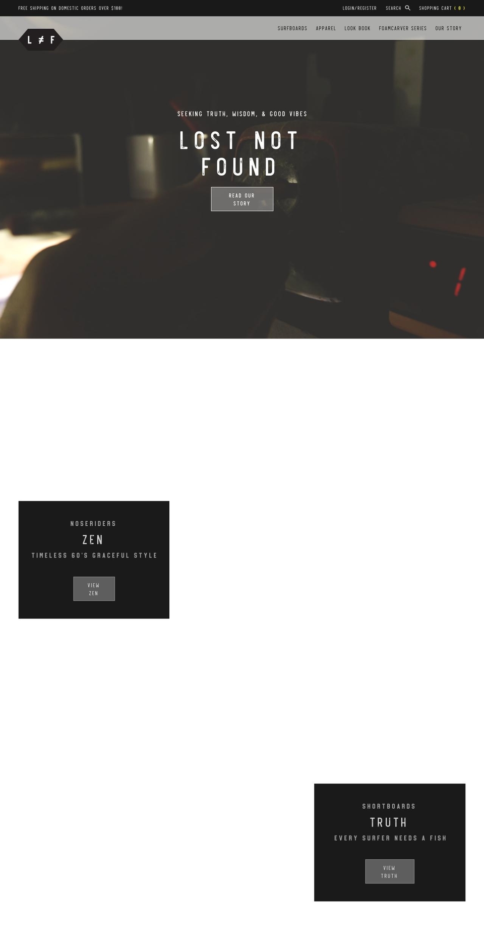 lostnotfound.com — Shopify storefront screenshot