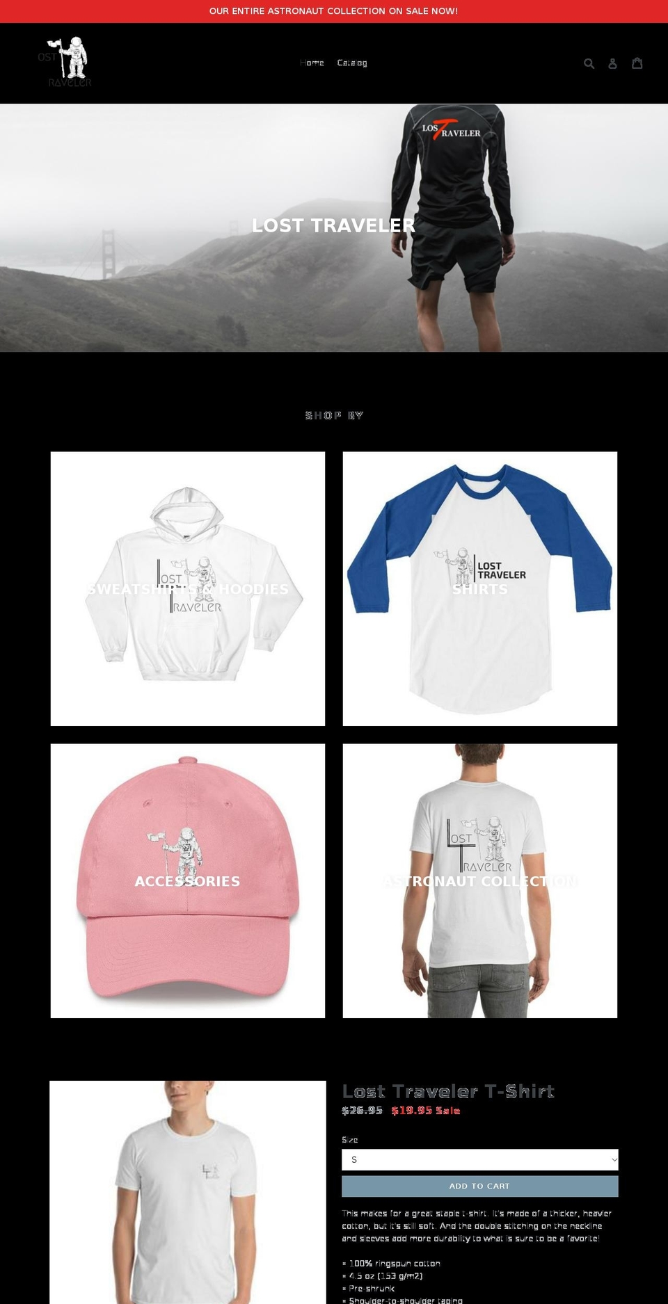 lostraveler.com — Shopify storefront screenshot