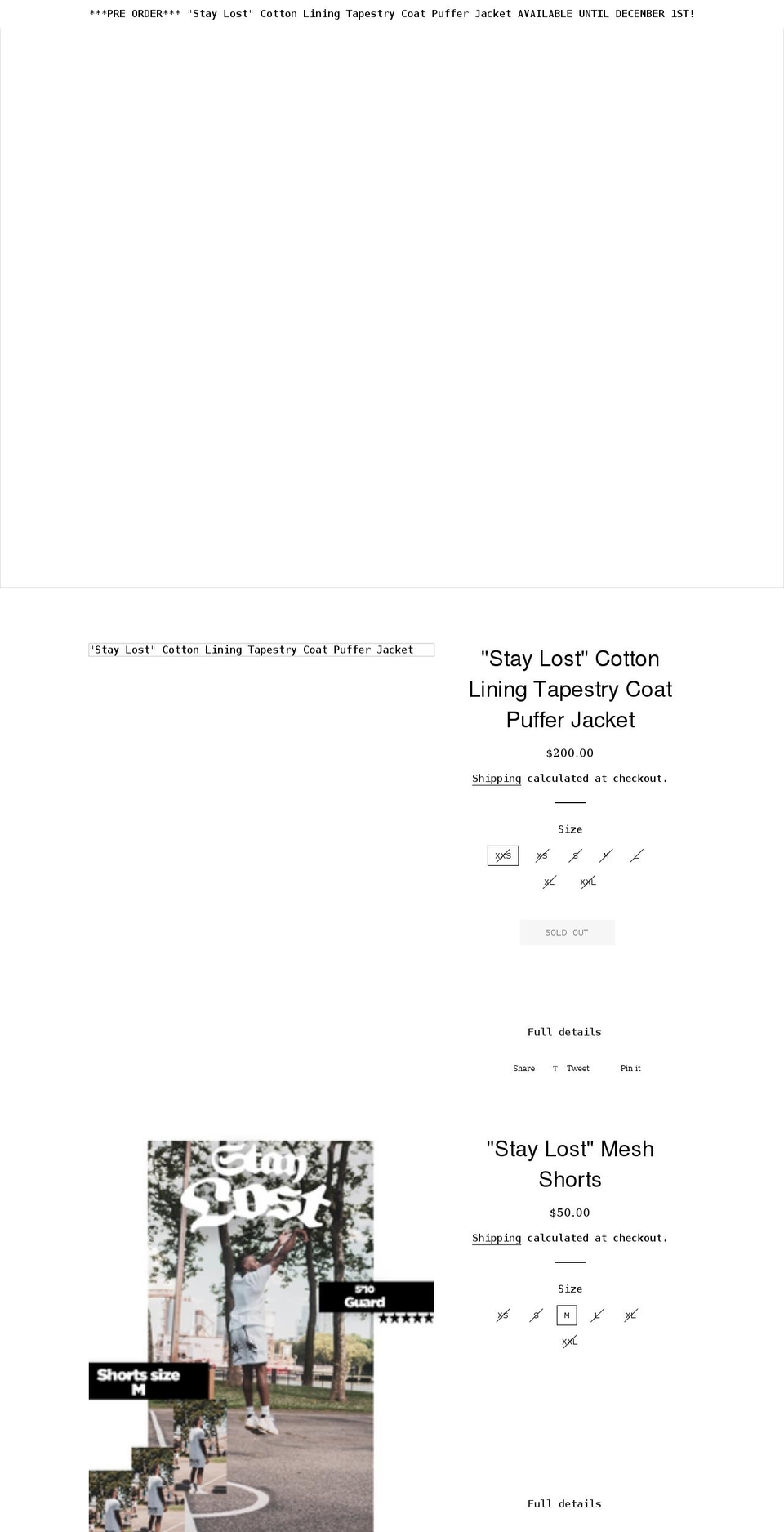 lostshotsway.com shopify website screenshot