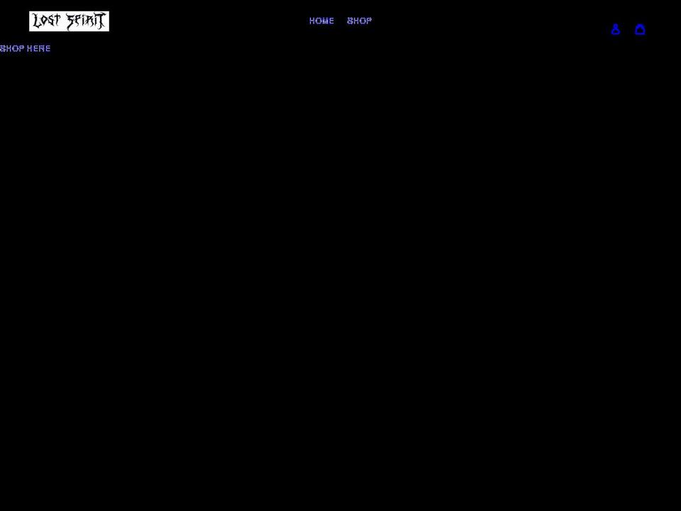 lostspiritwebsite.com shopify website screenshot