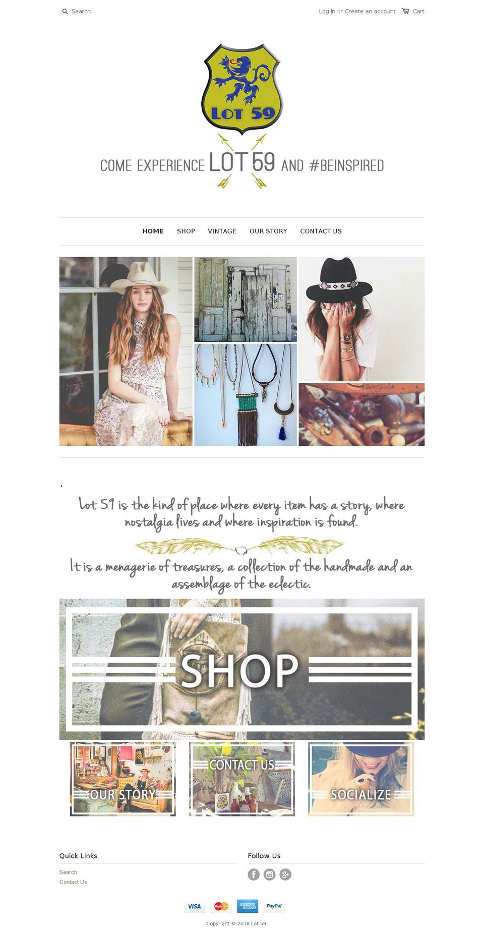 lot59tx.com — Shopify storefront screenshot