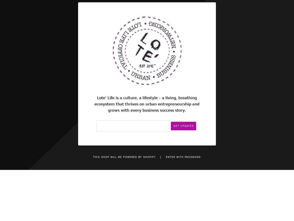 lotelife.com shopify website screenshot