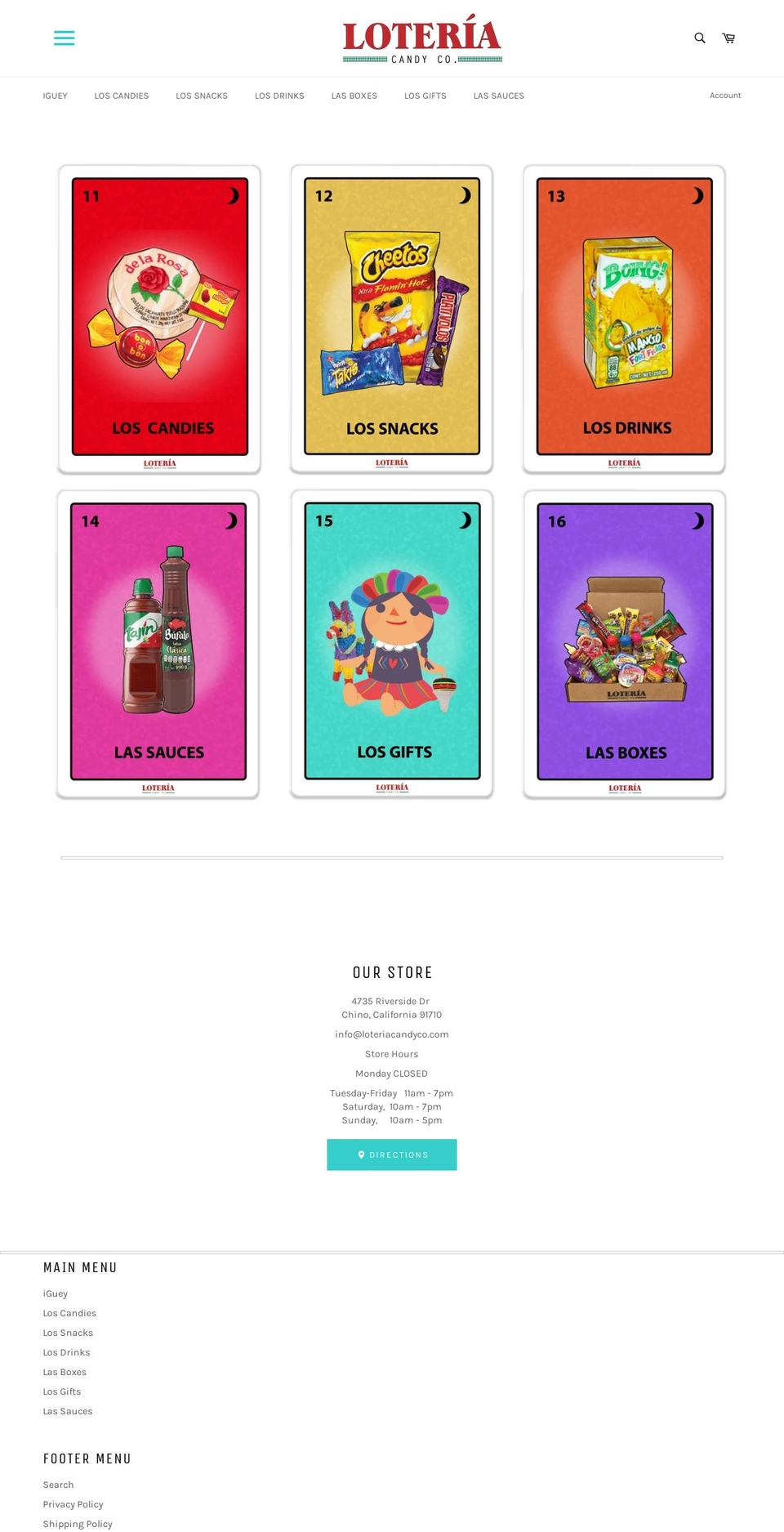 loteriacandyco.com — Shopify storefront screenshot