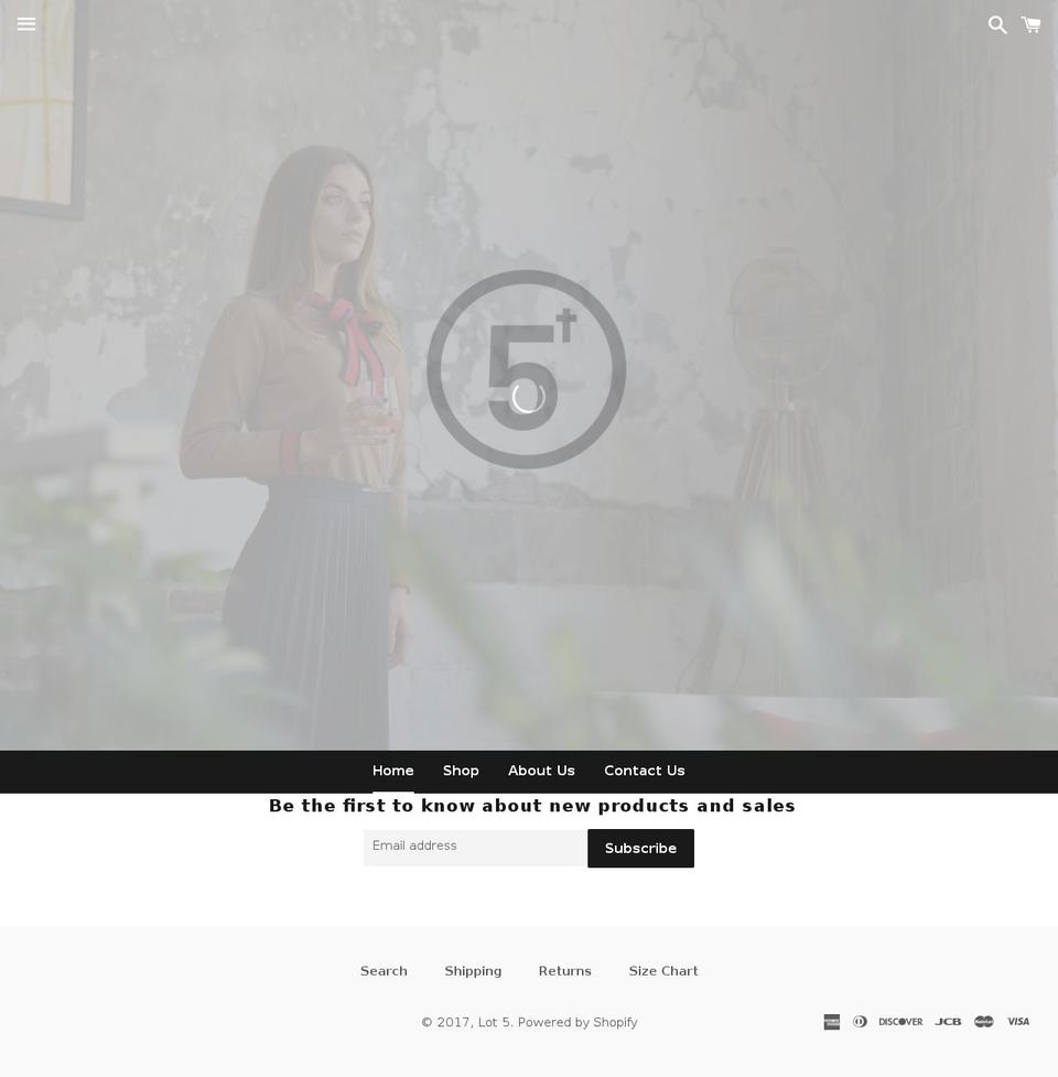 lotfve.com shopify website screenshot