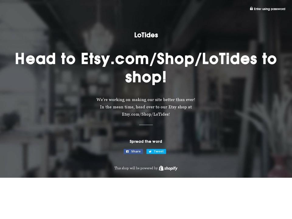 lotides.com — Shopify storefront screenshot
