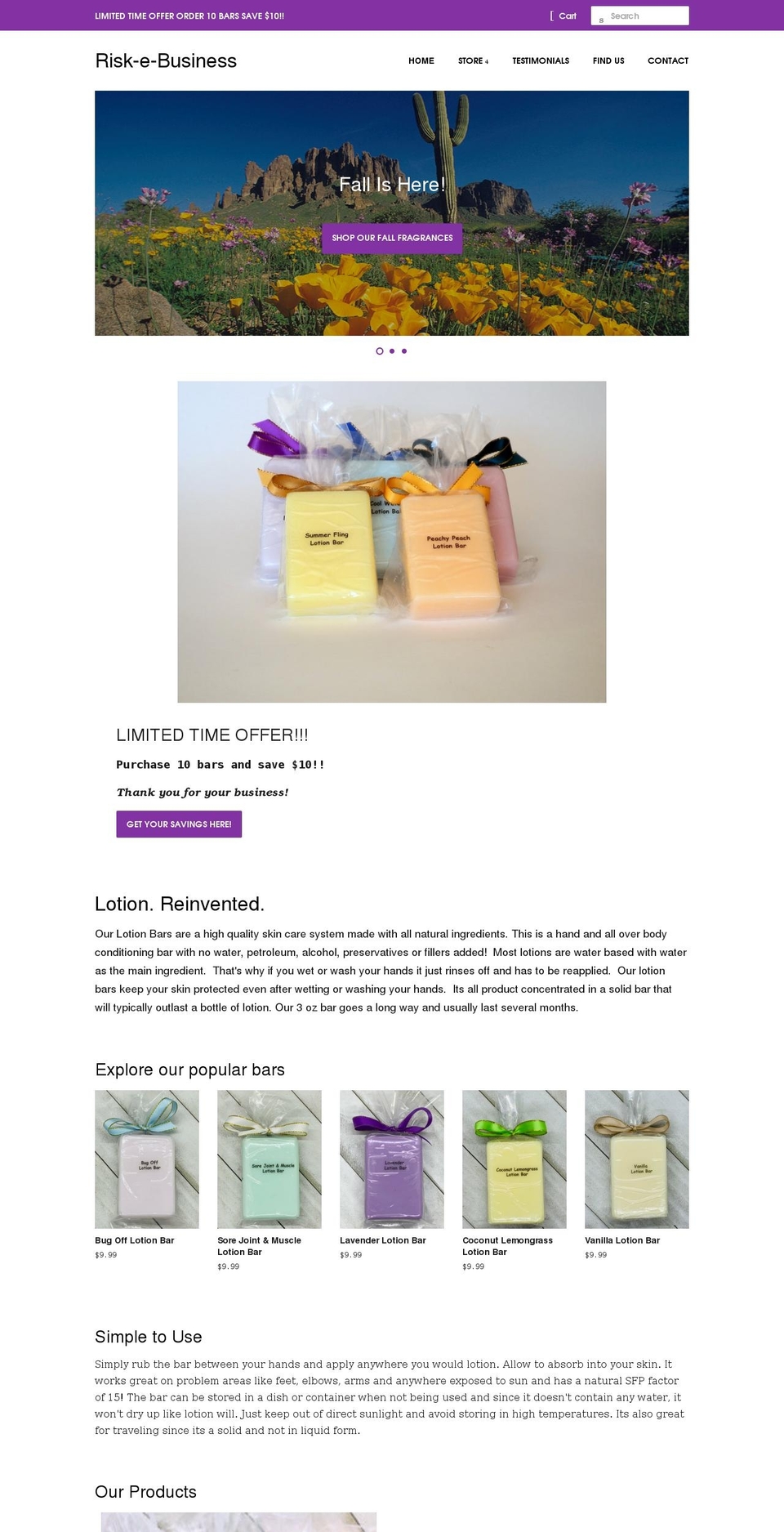 lotioninabar.com shopify website screenshot