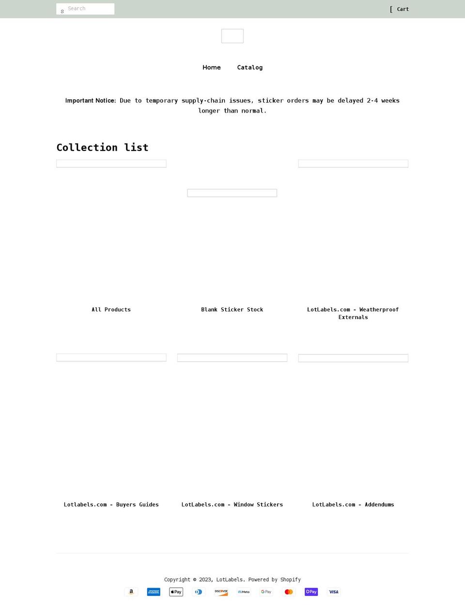 lotlabels.myshopify.com shopify website screenshot