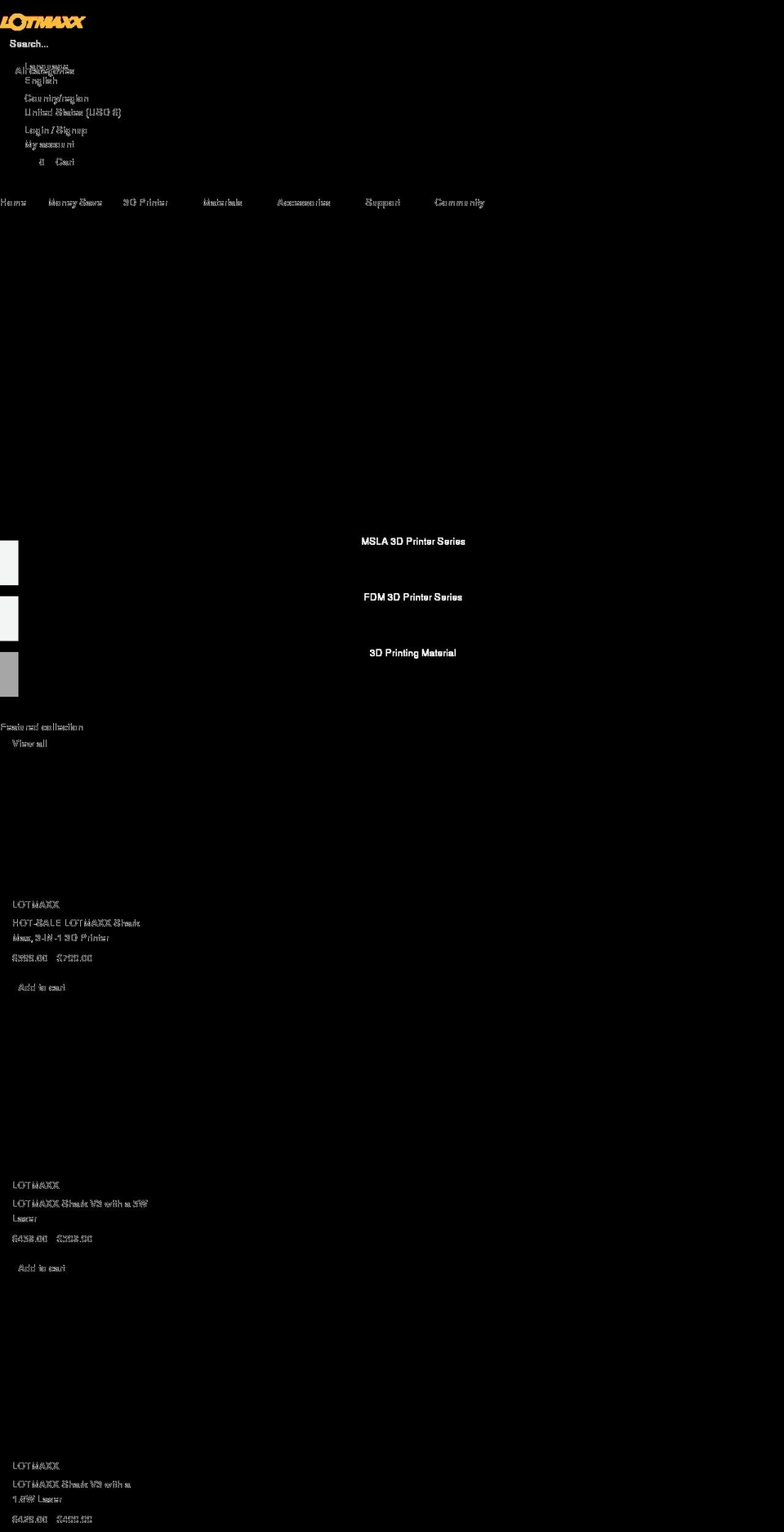 lotmaxx.com shopify website screenshot