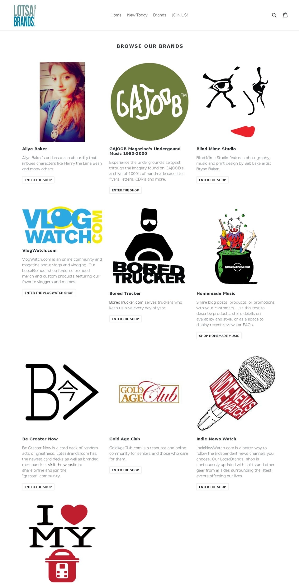 lotsabrands.com — Shopify storefront screenshot