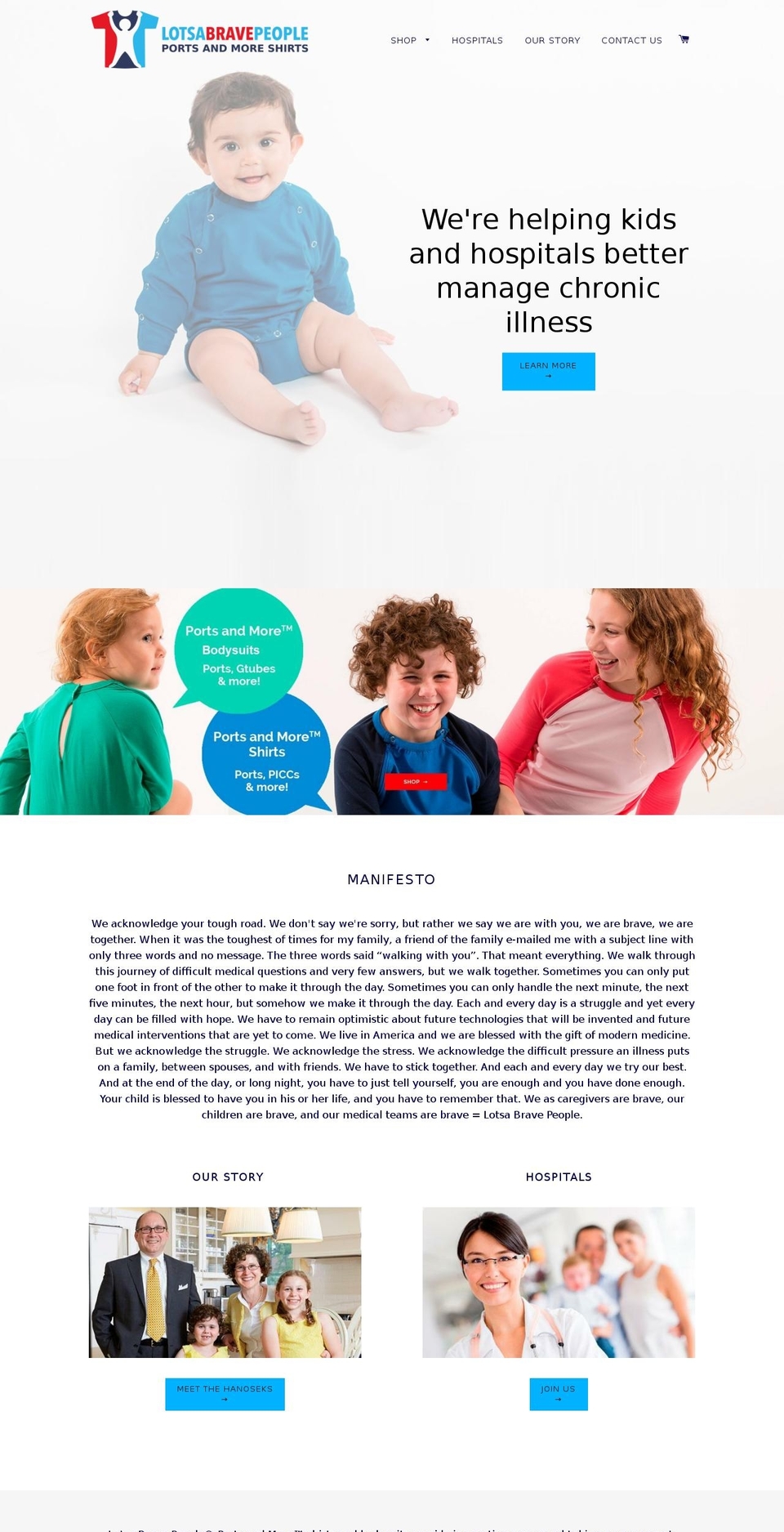 lotsabravepeople.com shopify website screenshot
