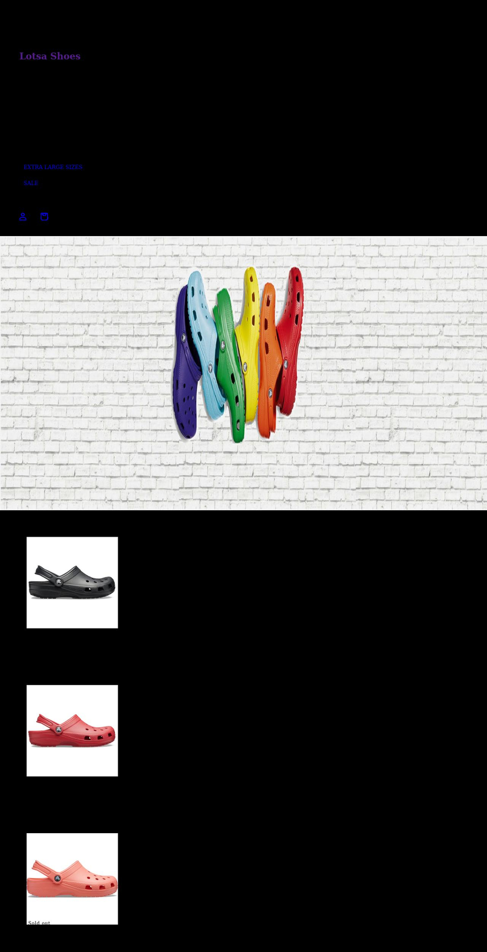 lotsashoes.co.nz shopify website screenshot