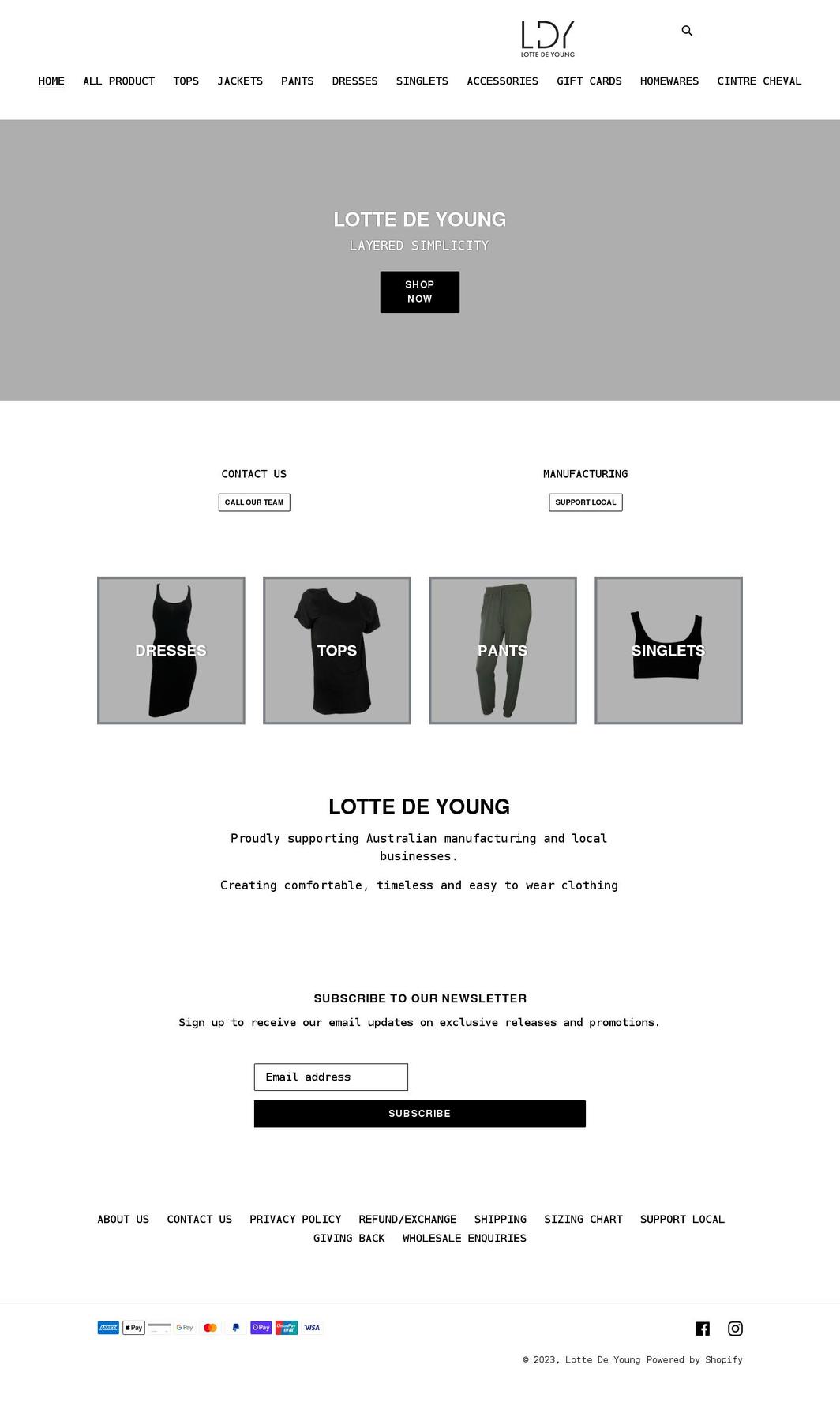 lottedeyoung.com shopify website screenshot