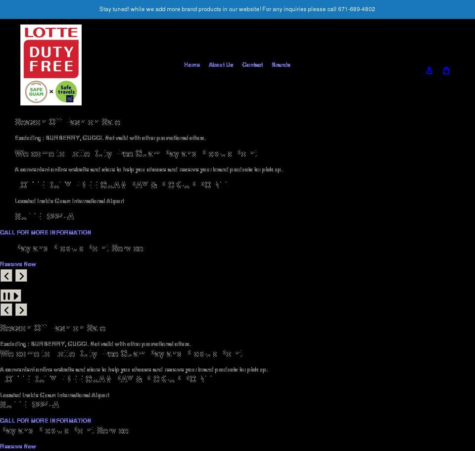 lottedutyfreeguamppp.com shopify website screenshot