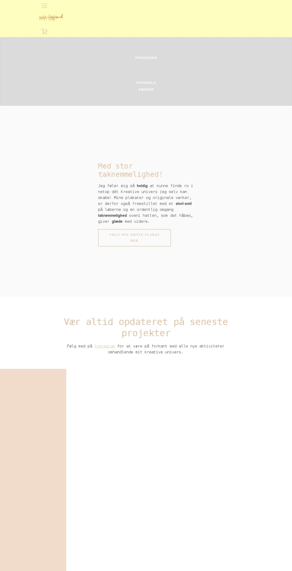 lottehoejland.com shopify website screenshot