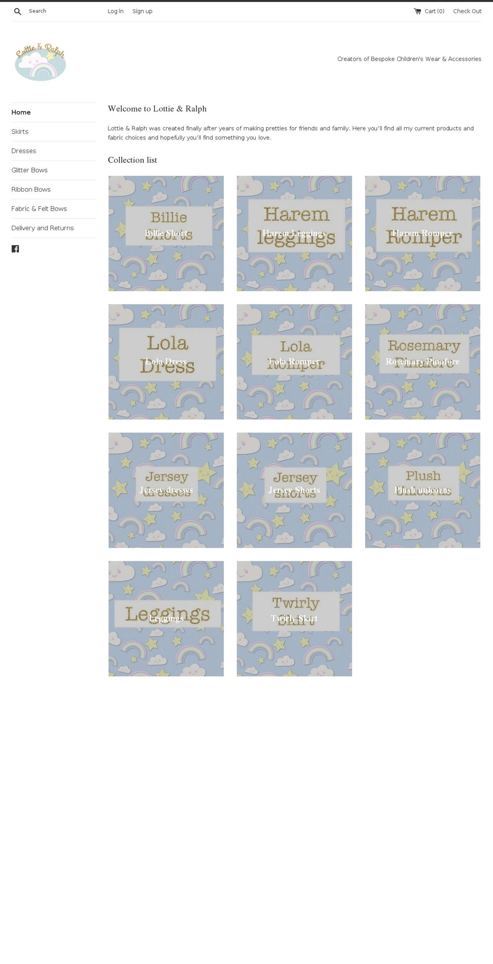 lottieandralph.com — Shopify storefront screenshot