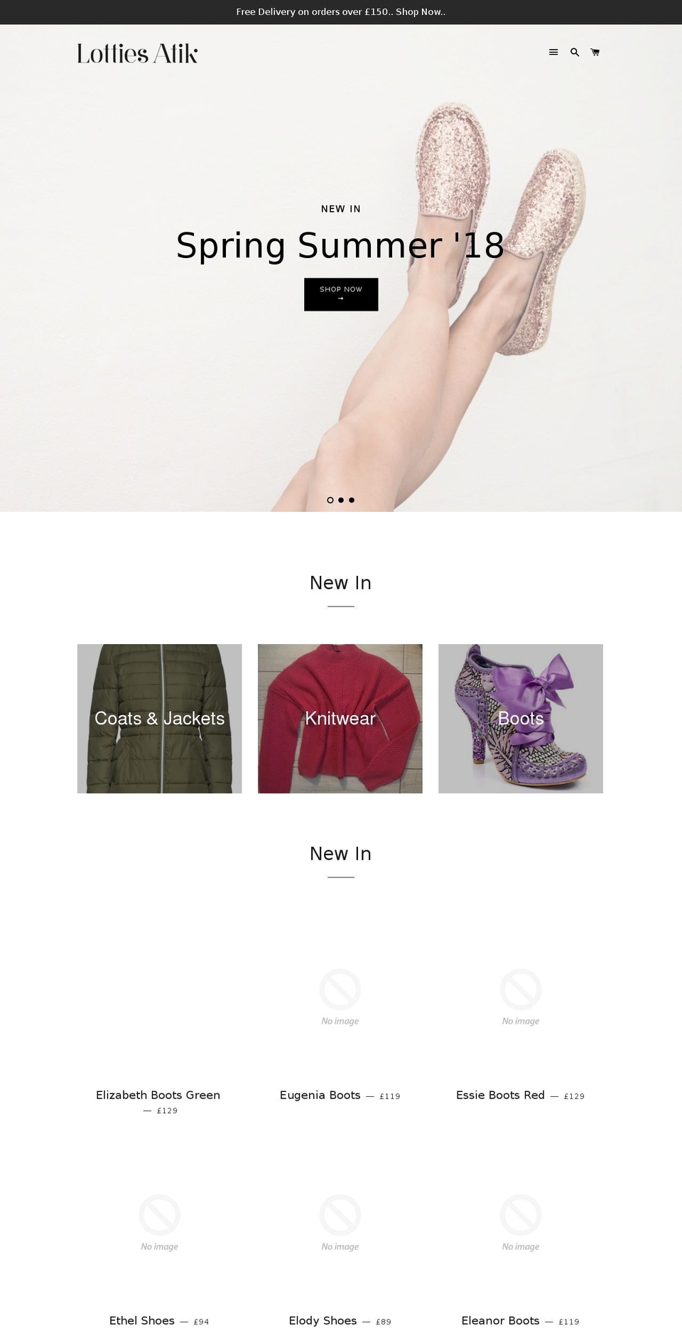 lottiesatik.co.uk shopify website screenshot