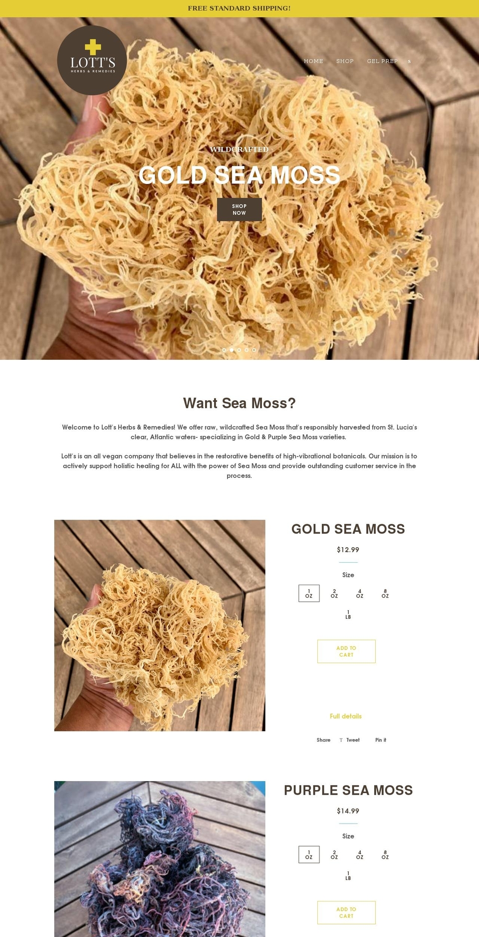 lottsherbs.com shopify website screenshot