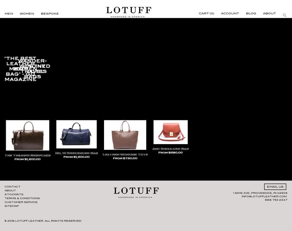 Lotuff_Account_Page_GDPR_4\/18\/18 Shopify theme site example lotuffleathers.com