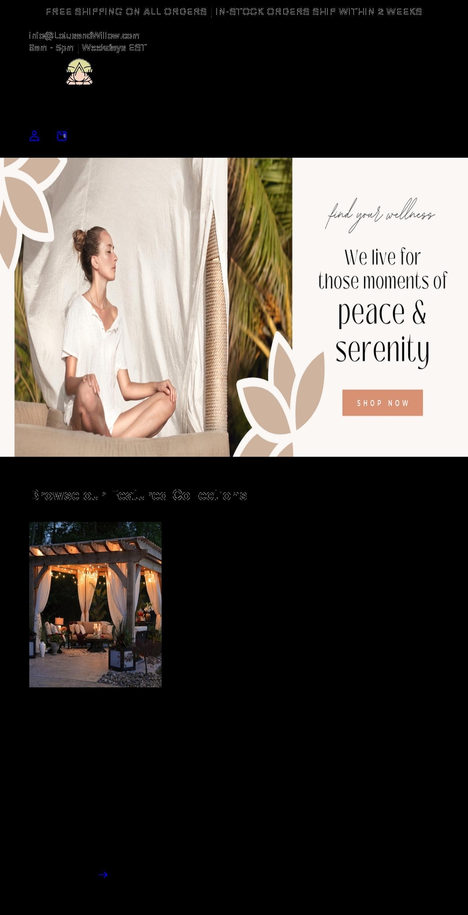 DSL Web Design Shopify theme site example lotusandwillow.com