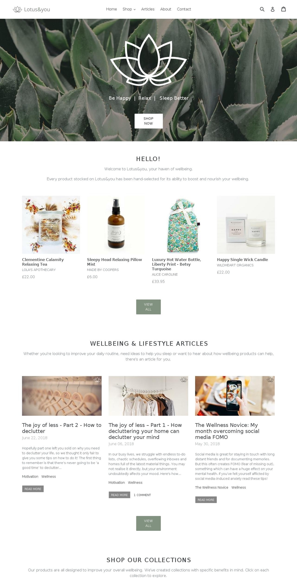 lotusandyou.com — Shopify storefront screenshot