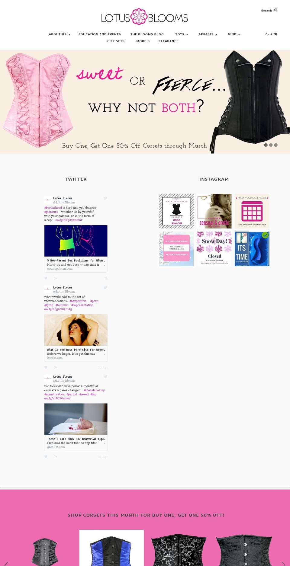 lotusblooms.com shopify website screenshot