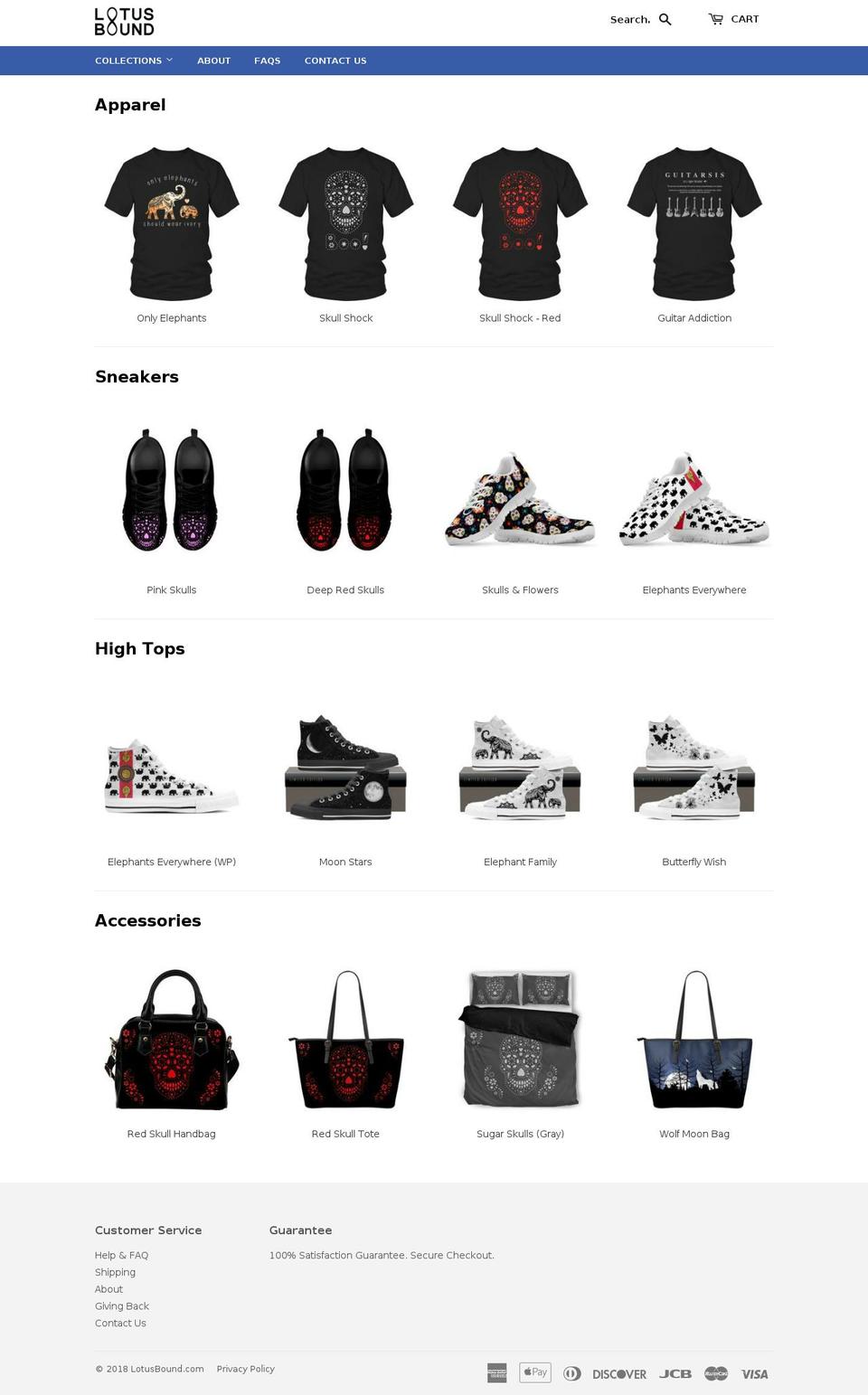 lotusbound.com — Shopify storefront screenshot