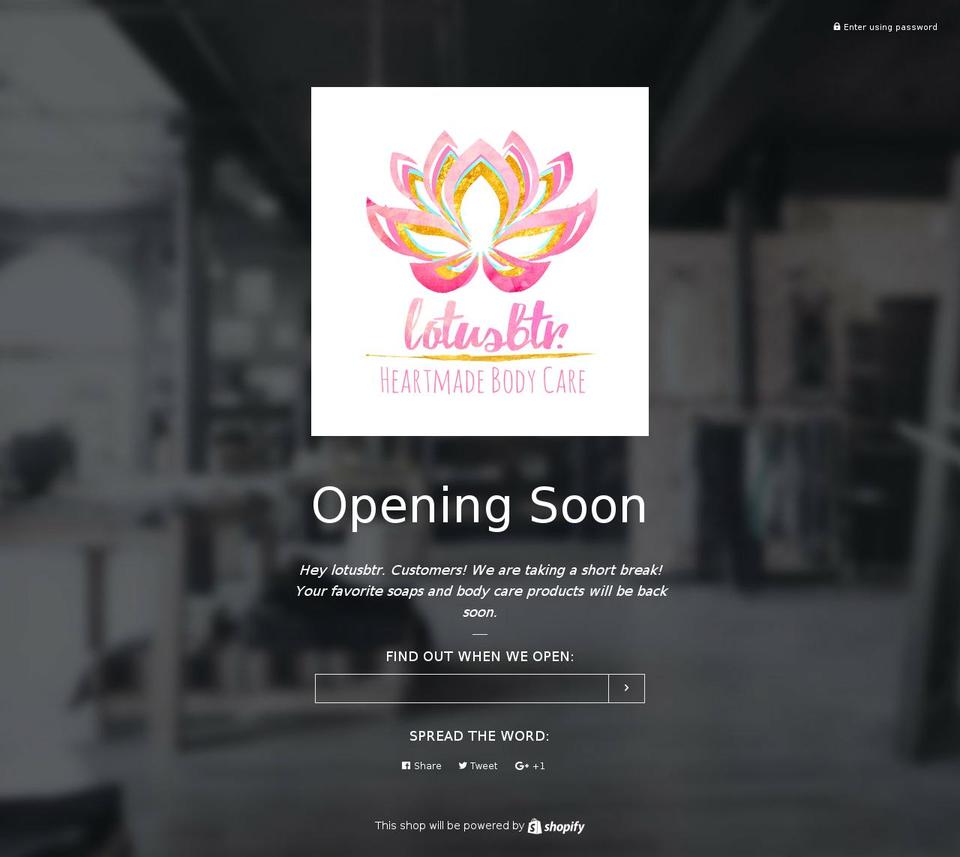 lotusbtr.com shopify website screenshot