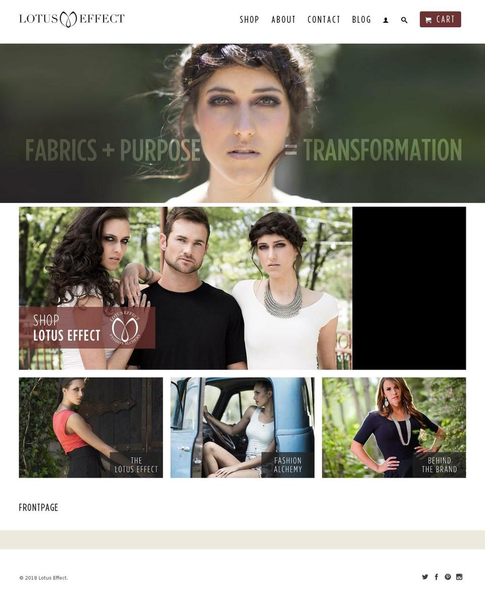 lotuseffect.com shopify website screenshot
