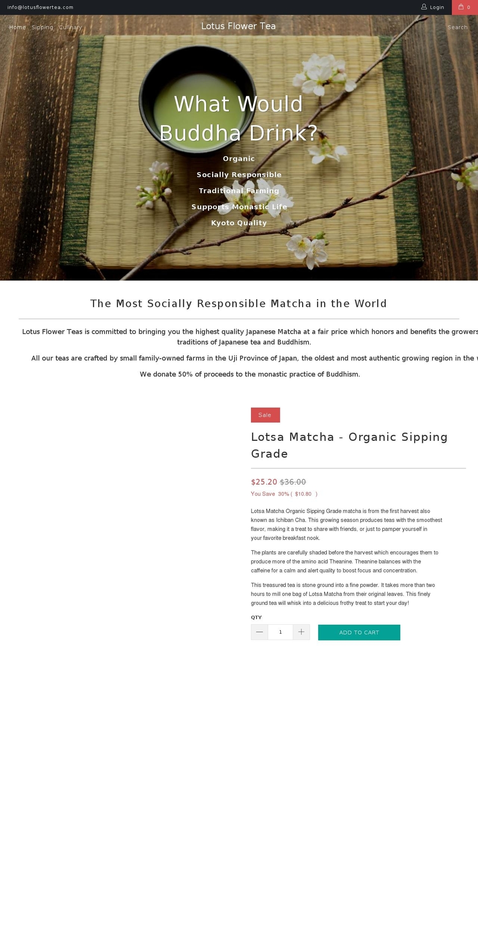 lotusflowertea.com shopify website screenshot