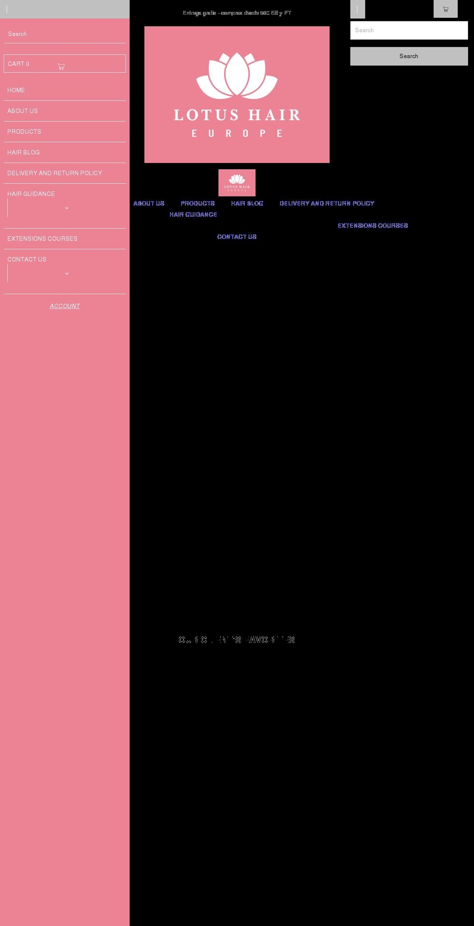 lotushaireurope.com — Shopify storefront screenshot