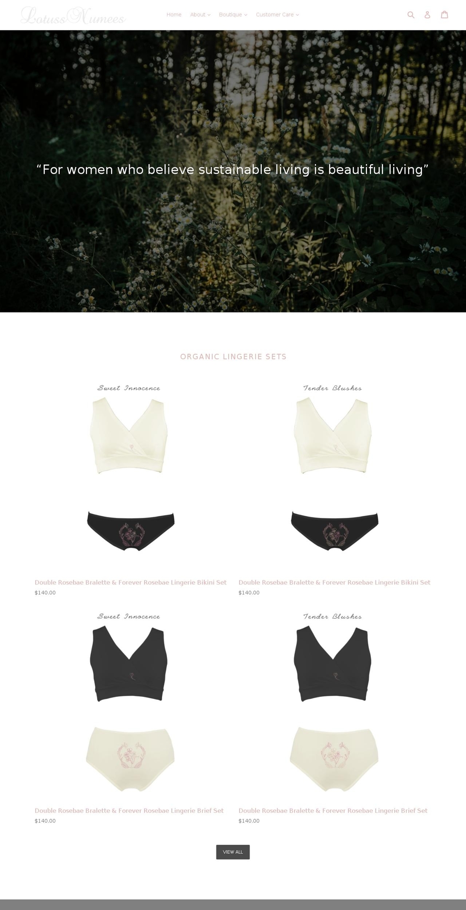 lotussnumees.com — Shopify storefront screenshot