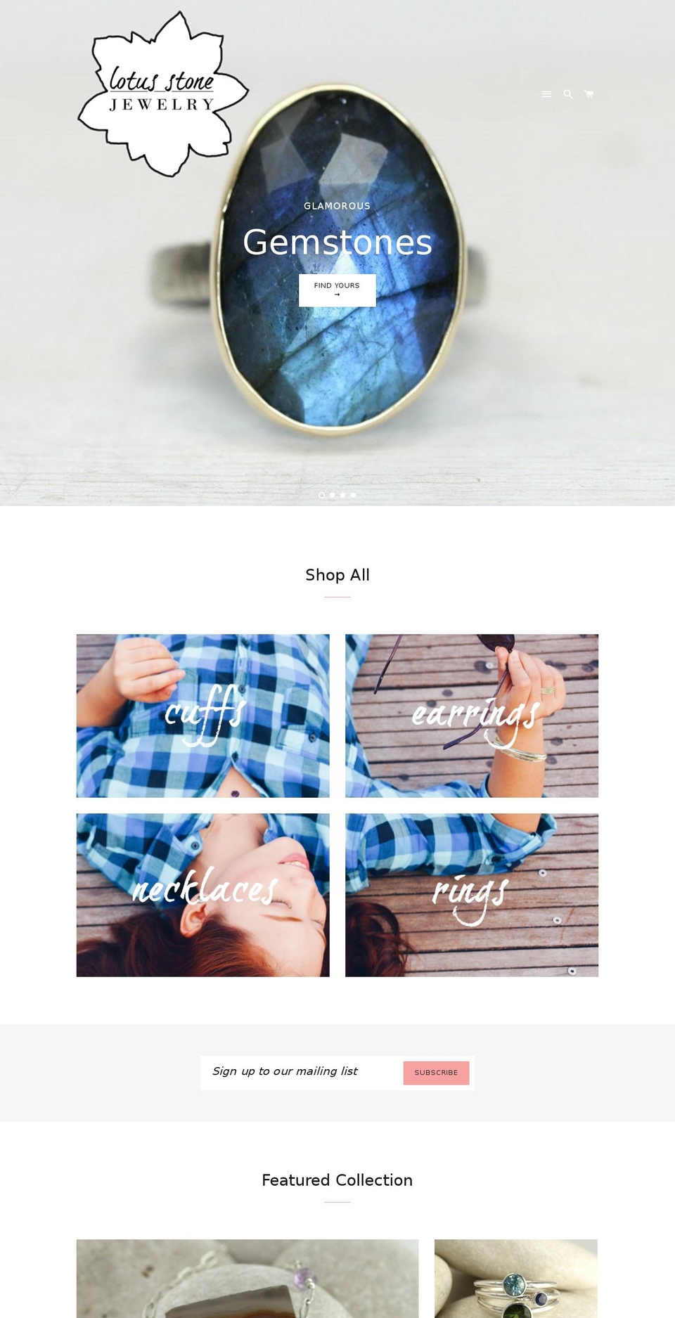 Be Yours Shopify theme site example lotusstonejewelry.com