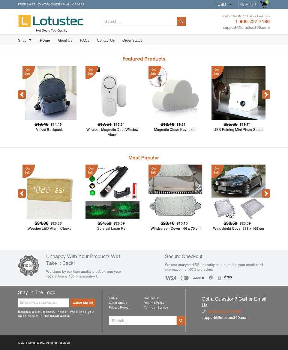 lotustec360.com — Shopify storefront screenshot