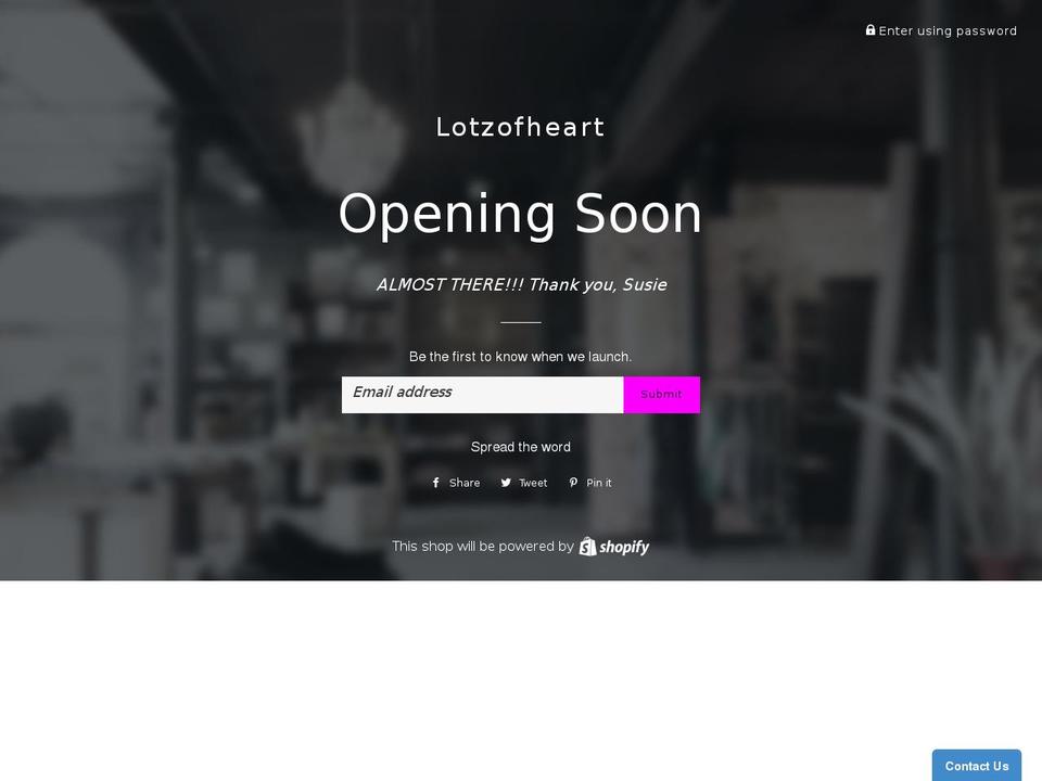 lotzofheart.com shopify website screenshot