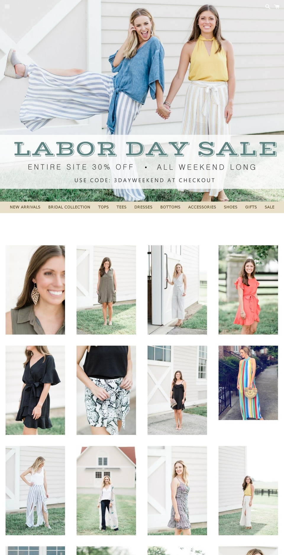 louandsheaboutique.com — Shopify storefront screenshot