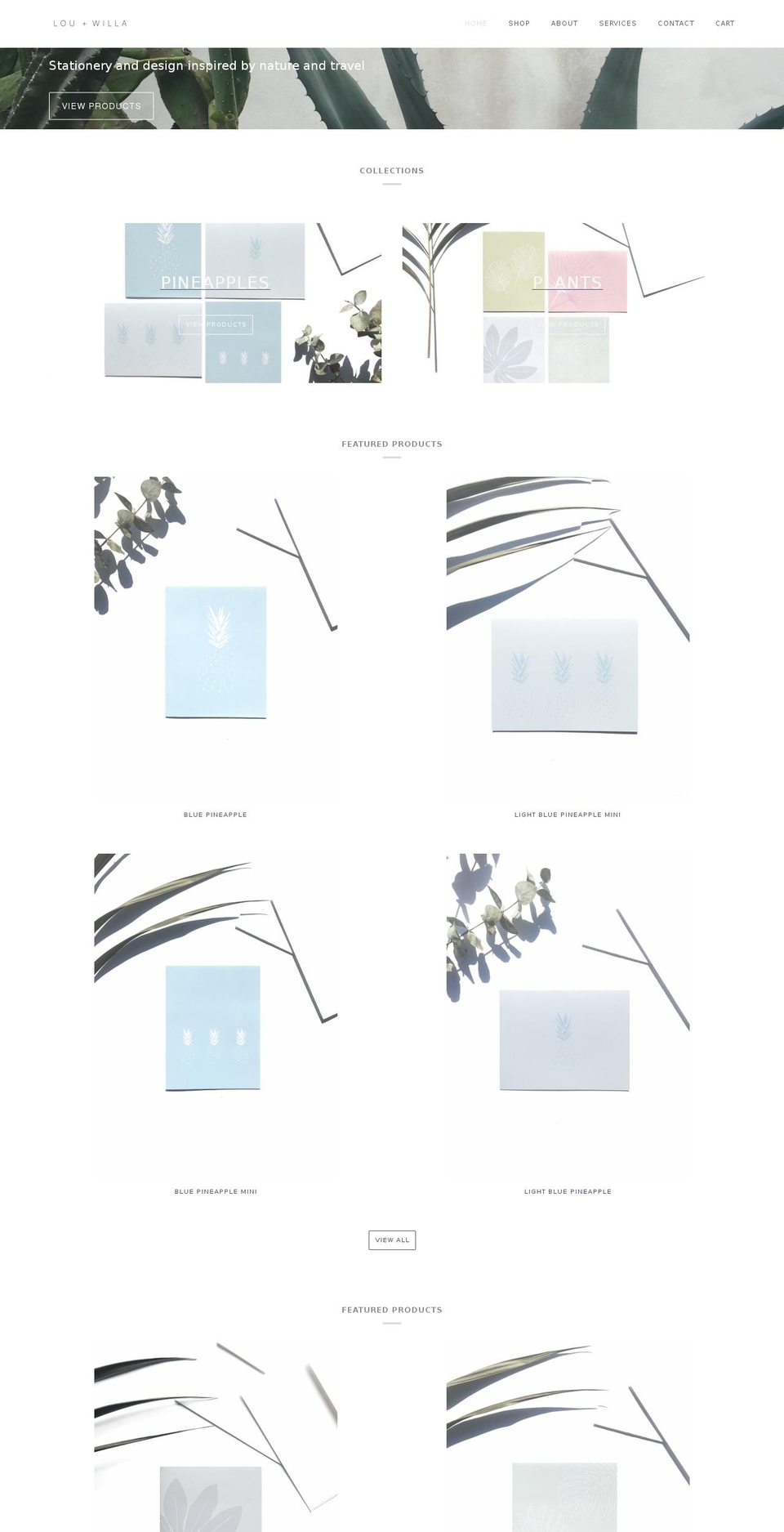 louandwilla.com — Shopify storefront screenshot