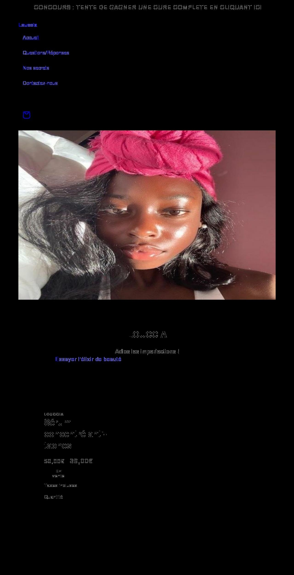 louccia.com shopify website screenshot